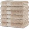 imageAmazon Basics FadeResistant Organic Cotton Washcloth 12 Pack 12quotx12quot TaupeTaupe