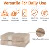 imageAmazon Basics FadeResistant Organic Cotton Washcloth 12 Pack 12quotx12quot TaupeTaupe