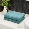 imageAmazon Basics FadeResistant Organic Cotton Washcloth 12 Pack 12quotx12quot TaupeTeal