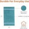 imageAmazon Basics FadeResistant Organic Cotton Washcloth 12 Pack 12quotx12quot TaupeTeal