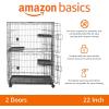 imageAmazon Basics Large 3Tier Cat DurablePliable Cage Playpen Box Crate Kennel  358quotL x 224quotW x 506quotH Black