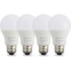 imageAmazon Basics Smart A19 LED Light Bulb Dimmable Soft White 2700K 9W 60W Equivalent 800LM Works with Alexa Only 24 GHz WiFi No Hub Required 4 PackSoft White