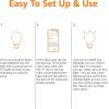 imageAmazon Basics Smart A19 LED Light Bulb Dimmable Soft White 2700K 9W 60W Equivalent 800LM Works with Alexa Only 24 GHz WiFi No Hub Required 4 PackSoft White