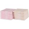 imageAmazon Basics FadeResistant Organic Cotton Washcloth 12 Pack 12quotx12quot TaupePale Pink