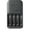 imageAmazon Basics Rechargeable NiMh AAA 800mAh 8 Pack  AA 2000mAh 8 Pack with 8 Bay Battery Charger No AC Power Adapter USB C PortAC Charger4AA