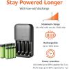 imageAmazon Basics Rechargeable NiMh AAA 800mAh 8 Pack  AA 2000mAh 8 Pack with 8 Bay Battery Charger No AC Power Adapter USB C PortAC Charger4AA4AAA