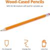 imageAmazon Basics Woodcased Classroom 2 Pencils with Erasers Presharpened HB Lead Value Pack of 30 count Orange