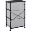 imageAmazon Basics Fabric 3Drawer Storage Organizer Unit for Closet BlackBlack