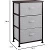 imageAmazon Basics Fabric 3Drawer Storage Organizer Unit for Closet BlackBronze