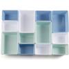 imageAmazon Basics Kids Toy Storage Organizer with 12 Plastic Bins Grey Wood with Blue Bins 109quotD x 336quotW x 311quotH