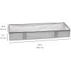 imageAmazon Basics Under Bed Fabric Zipper Blanket Storage Container Bags with Window and Handles 2Pack 18 x 42 x 6 Inches Gray18 x 42 x 6