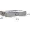 imageAmazon Basics Under Bed Fabric Zipper Blanket Storage Container Bags with Window and Handles 2Pack 18 x 42 x 6 Inches Gray302 x 20 x 57