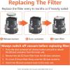 imageAmazon Basics  Replacement Filters for Amazon Basics Cordless Vacuum Cleaner with Brushless Motor 04L Model B0C2YNLL16 2pack Washable
