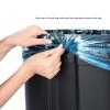imageAmazon Basics Rectangular Trash Can with Lid Liner and SoftClose Foot Pedal 32l85 gallon BlackBlack