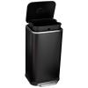 imageAmazon Basics Rectangular Trash Can with Lid Liner and SoftClose Foot Pedal 32l85 gallon BlackBlack