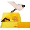 imageAmazon Basics Side Press Wringer Combo Commercial Floor Cleaning Rectangular Mop Bucket on Wheels 35Quart Yellow