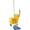 imageAmazon Basics Side Press Wringer Combo Commercial Floor Cleaning Rectangular Mop Bucket on Wheels 35Quart Yellow