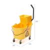 imageAmazon Basics Side Press Wringer Combo Commercial Floor Cleaning Rectangular Mop Bucket on Wheels 35Quart Yellow