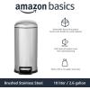 imageAmazon Basics Small Trash Can with Lid and SoftClose Foot Pedal for Bathroom Bedroom Living Room Office Smudge Resistant 20L  53 Gallon NickelBrushed Stainless Steel