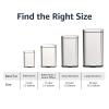 imageAmazon Basics Smudge Resistant Rectangular Trash Can With SoftClose Foot Pedal Brushed Stainless Steel 50 Liter132 Gallon Satin Nickel Finish 167quotL x 147quotW x 259quotHSatin Nickel