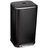 imageAmazon Basics Rectangular Trash Can with Lid Liner and SoftClose Foot Pedal 32l85 gallon BlackBlack