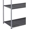 imageAmazon Basics Closet Storage Organizer with Fabric Bins Drawers and 3 Shelves Grey 327quot x 122quot x 31quot