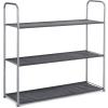 imageAmazon Basics Closet Storage Organizer with Fabric Bins Drawers and 3 Shelves Grey 327quot x 122quot x 31quot