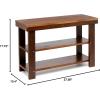 imageAmazon Basics Solid Pine Wood Entryway Shoe Rack Bench Espresso 104quot D x 2756quot W x 1772quot HEspresso