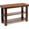 imageAmazon Basics Solid Pine Wood Entryway Shoe Rack Bench Espresso 104quot D x 2756quot W x 1772quot HEspresso