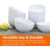 imageAmazon Basics 16Pack White Porcelain Coupe Bowl 59quot diameter Round Microwavesafe Commercialgrade
