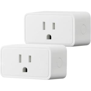 imageAmazon Basics Smart Plug Works with Alexa Only 24 GHz WiFi No Hub Required 2 Pack White2 Pack