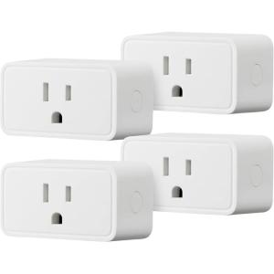 imageAmazon Basics Smart Plug Works with Alexa Only 24 GHz WiFi No Hub Required 2 Pack White4 Pack