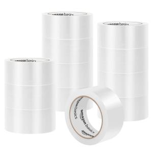 imageAmazon Basics ExtraWide Packing Tape Designed for Moving Storage and Packing Shipping and Mailing ExtraWide 283quotW Crystal Clear 6PackTranslucence