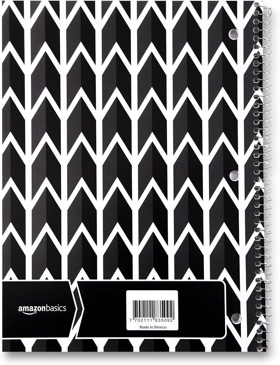 imageAmazon Basics College Ruled Wirebound Spiral Notebook 70 Sheet  5Pack Assorted Lattice Pattern ColorsAssorted Lattice Pattern
