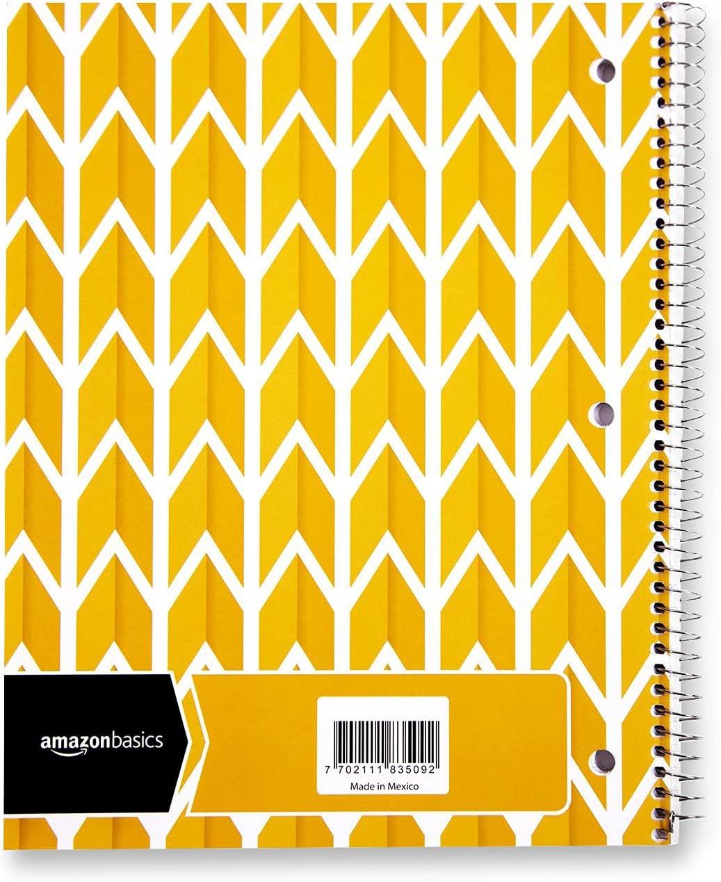 imageAmazon Basics College Ruled Wirebound Spiral Notebook 70 Sheet  5Pack Assorted Lattice Pattern ColorsAssorted Lattice Pattern