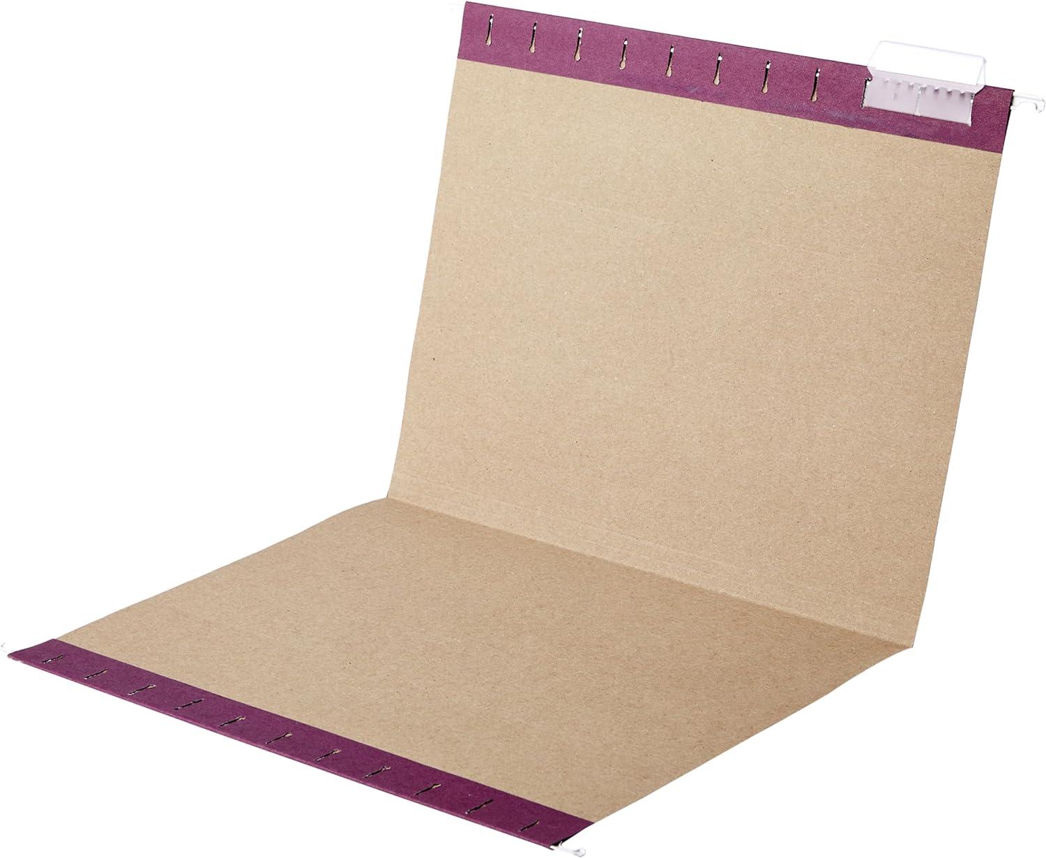 imageAmazon Basics Hanging File Folders Letter Size Aqua 25PackAssorted Jeweltone Colors