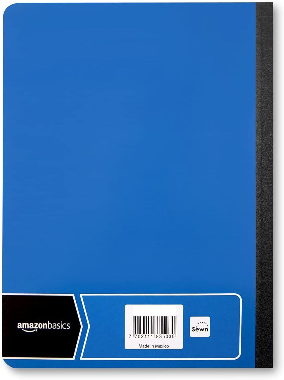 imageAmazon Basics Wide Ruled Composition Notebook 100 Sheet Assorted Solid Colors 4PackAssorted Solid