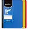 imageAmazon Basics Wide Ruled Composition Notebook 100 Sheet Assorted Solid Colors 4PackAssorted Solid