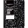 imageAmazon Basics Wide Ruled Composition Notebook 100 Sheet Assorted Solid Colors 4PackMarble Black