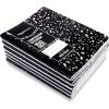 imageAmazon Basics Wide Ruled Composition Notebook 100 Sheet Assorted Solid Colors 4PackMarble Black