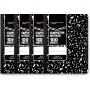 imageAmazon Basics Wide Ruled Composition Notebook 100 Sheet Assorted Solid Colors 4PackMarble Black