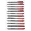 imageAmazon Basics Permanent Markers Retractable 12 Count Art Supplies for Home School and Office Use AssortedRed