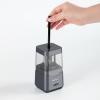 imageAmazon Basics Portable Electric Pencil Sharpener Helical Blade Auto Stop BatteryUSB Cord Operated Black 287 x 287 x 53 in