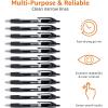 imageAmazon Basics Retractable Gel Ink Pens Fine Point Smooth Writing Black 12PackBlack