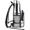 imageAmazon Basics Transparent School Backpack With WaterResistant PVC Plastic Material and Ruggedly Ruinforced Shoulder Straps Clear