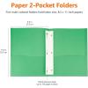 imageAmazon Basics Twin Pocket File Folders with Fasteners 25Pack Letter AssortedAssorted