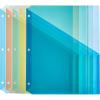 imageAmazon Basics Binder Organizer Poly Jacket 3 Hole Punch Assorted Colors Pack of 55Pack