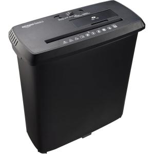 imageAmazon Basics 8Sheet Strip Cut Paper CD and Credit Card Shredder 34 gallons BlackShredder New Model