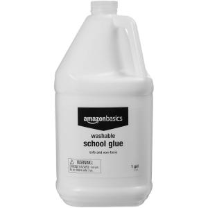 imageAmazon Basics All Purpose Washable School Craft Liquid Glue Great for Making Slime Single Pack 1 gallon WhiteWhite