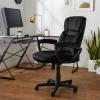 imageAmazonBasics Classic Office Desk Computer Chair  Adjustable Swiveling UltraSoft Microfiber  Light Gray Lumbar SupportBlack